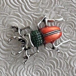 Vintage style Beetle Bug insect  Brooch
