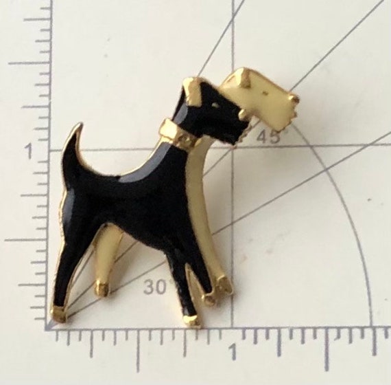 Adorable vintage two terrier dogs brooch - image 3