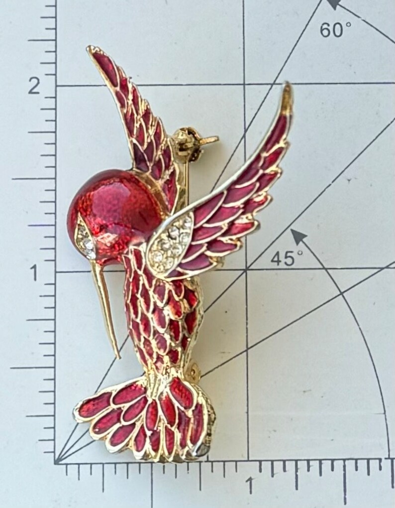 Broche colibri vintage unique image 2