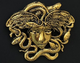 Unique medusa vintage style Brooch / Pendant