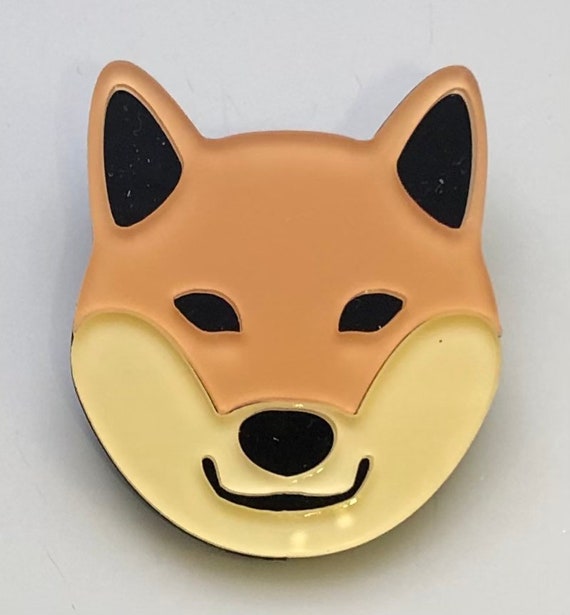 Unique Akita dog head brooch - image 4