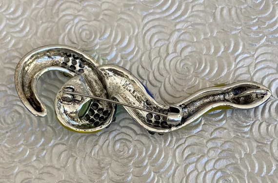 Unique vintage style large snake   brooch & penda… - image 5