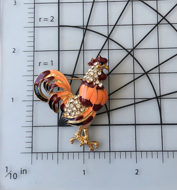 Unique rooster brooch - image 2