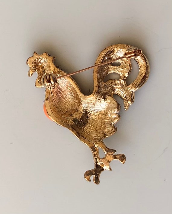 Unique rooster brooch - image 3