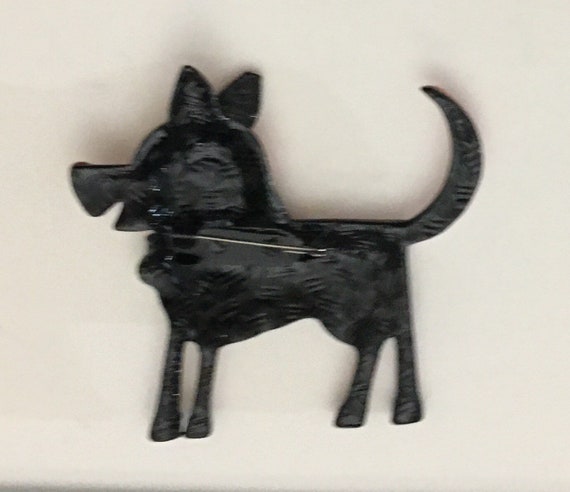 Adorable artistic wild dog vintage style brooch - image 2