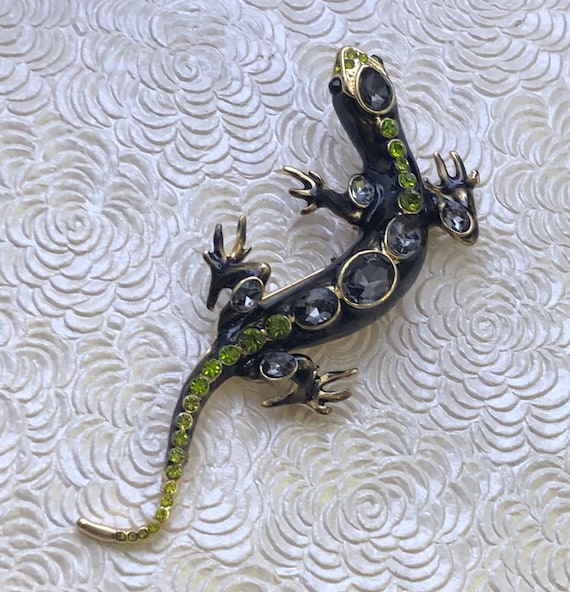 Unique Vintage Style  large Lizard Brooch - image 1