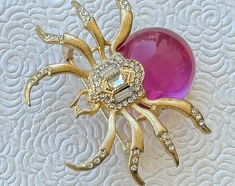 Unique  oversized spider vintage style oversized brooch