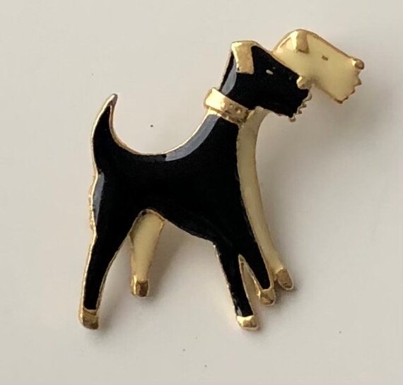 Adorable vintage two terrier dogs brooch - image 4