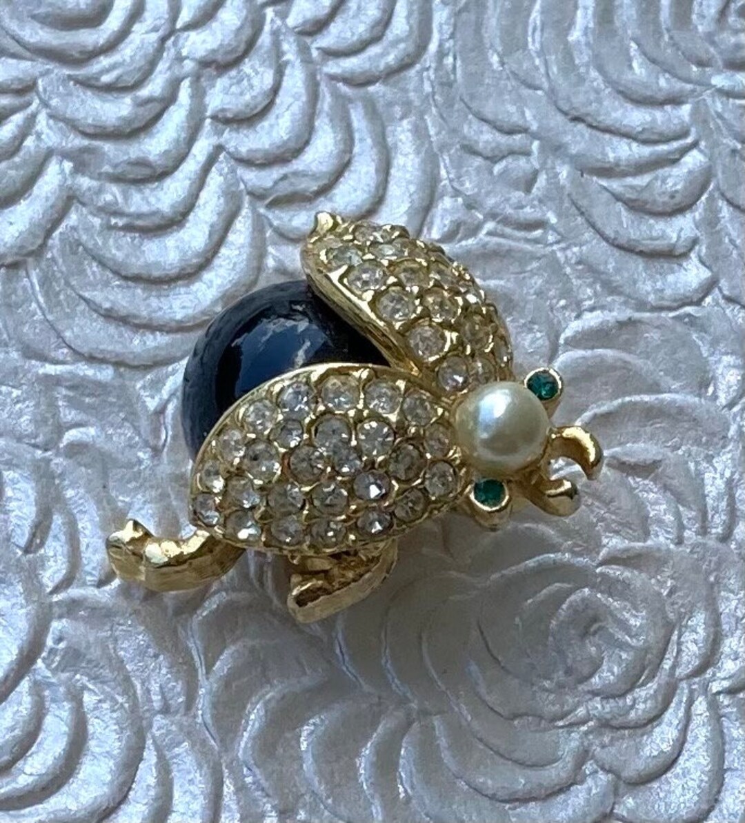 Vintage Carolee Ladybug Brooch Etsy
