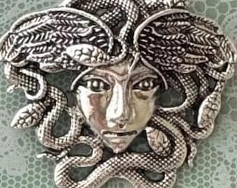 Unique medusa vintage style Brooch / Pendant