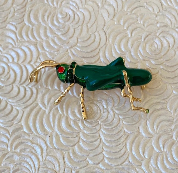 Unique Vintage Style Grasshopper Brooch Etsy Australia