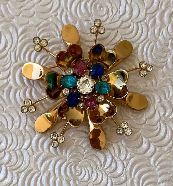 Unique vintage flower brooch & pendant - image 1