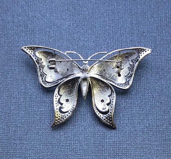 Adorable vintage  style  large butterfly brooch - image 6