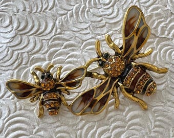 ユニークなヴィンテージスタイルの大きな蜂のブローチペンダント