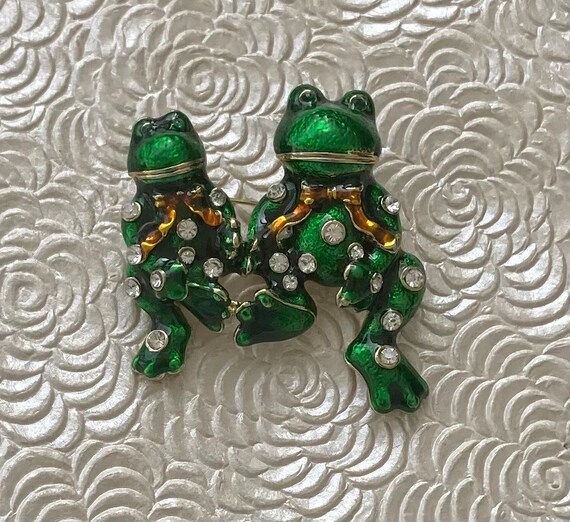 ユニークなヴィンテージスタイルのカエルのブローチ - Etsy 日本