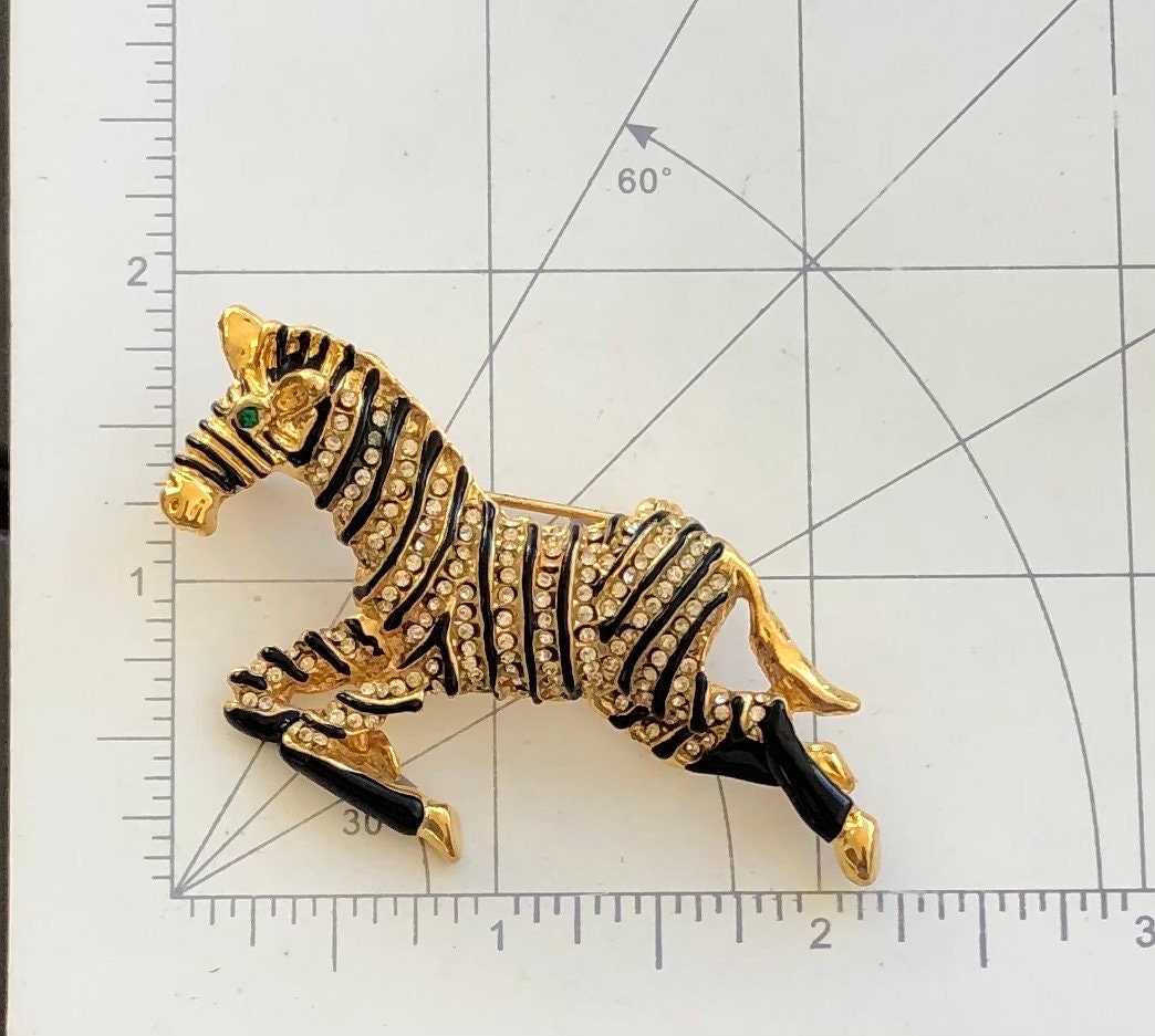 Adorable Vintage Style Large Zebra Head Brooch - Etsy