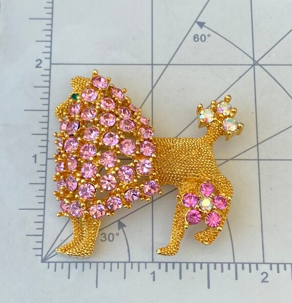 Adorable vintage  poodle brooch - image 3