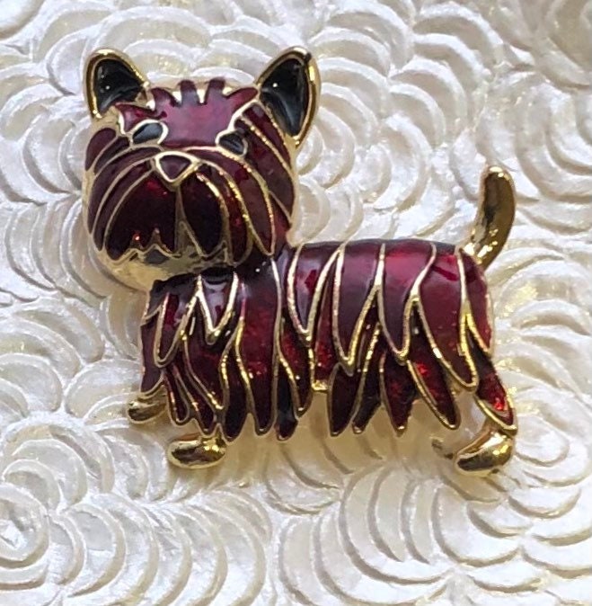 完売 愛らしいヴィンテージスタイルの犬のブローチ 日本 Etsy - アンティーク雑貨