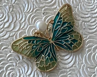 Broche de mariposa de estilo vintage único