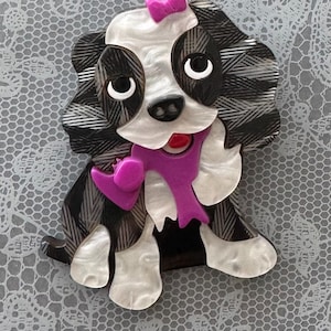 Adorable  scottie dog vintage style large brooch