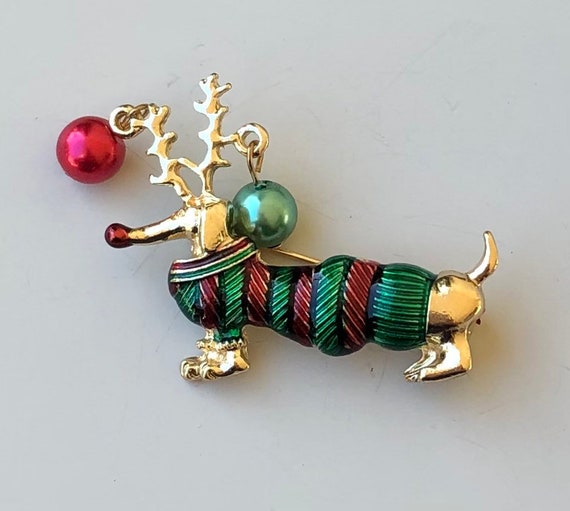 Adorable  Dachshund dog Christmas vintage style b… - image 4
