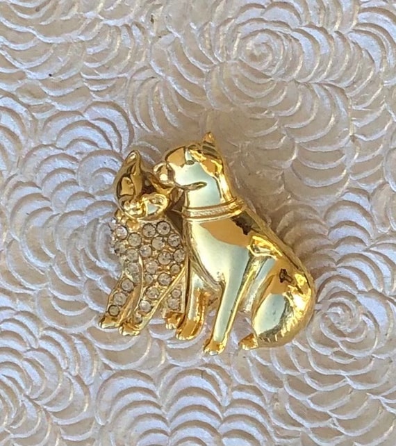 Adorable vintage two cats  brooch - image 4