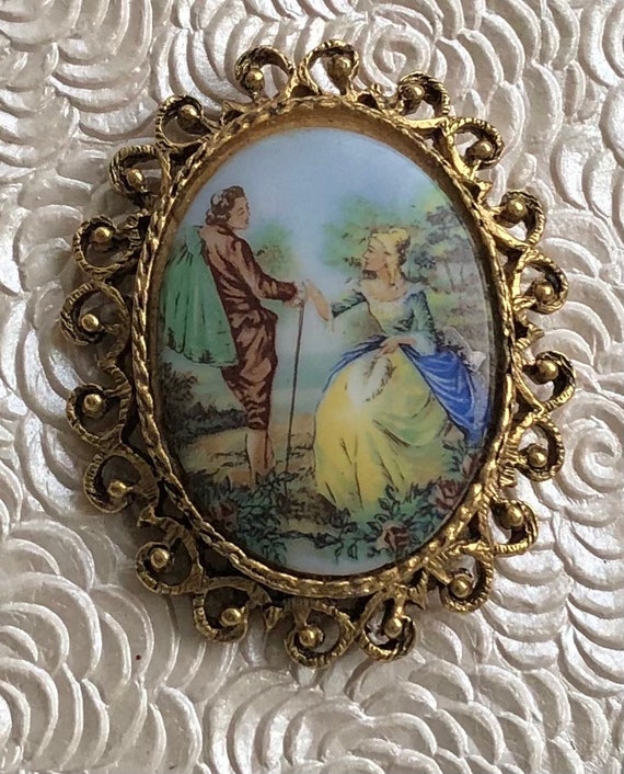 Unique vintage victorian style couple courting bro