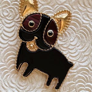French bull dog acrylic brooch