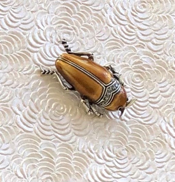 Unique insect beetle brooch - image 2