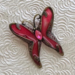 Unique vintage butterfly brooch