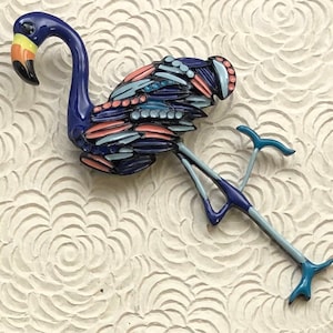 Unique Vintage  Style Flamingo brooch
