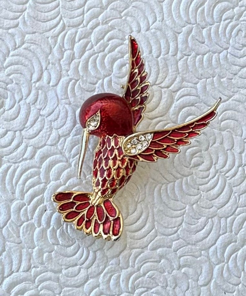 Broche colibri vintage unique image 1