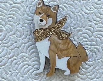 Adorable broche chien de style vintage