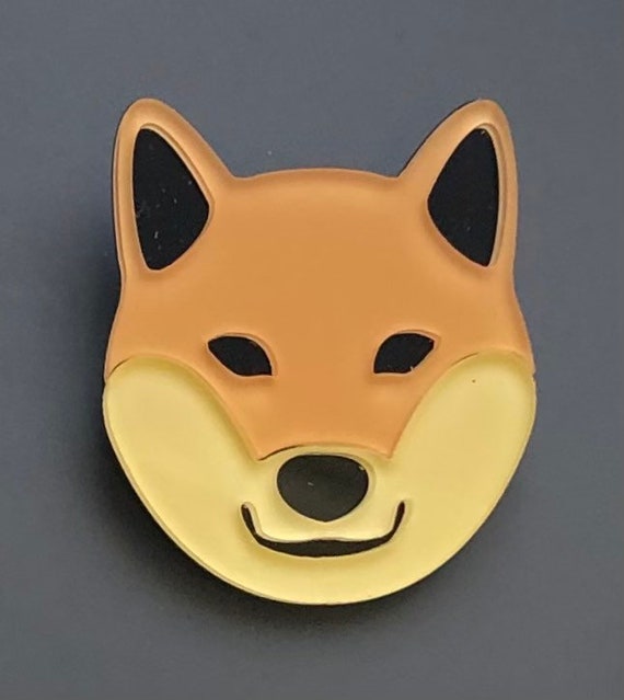 Unique Akita dog head brooch - image 1