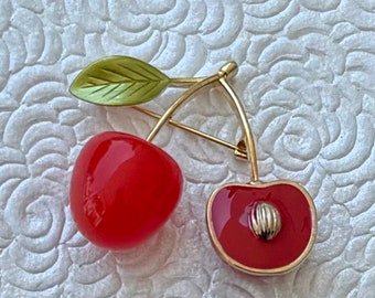 Adorable Cherry vintage style Brooch