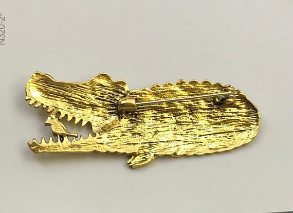 Unique vintage style alligator brooch - image 3