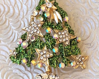 Kerstboombroche in vintage stijl