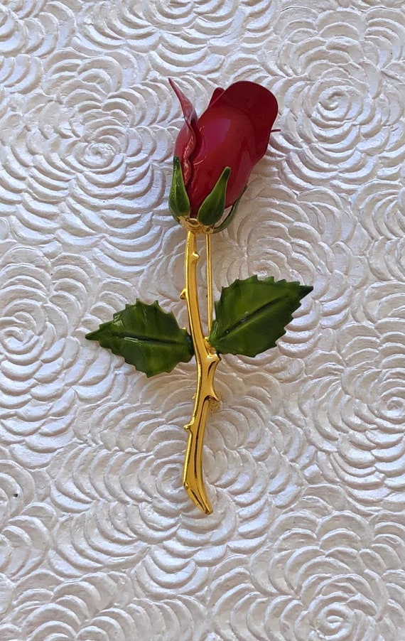 Unique vintage  style rose brooch - image 2