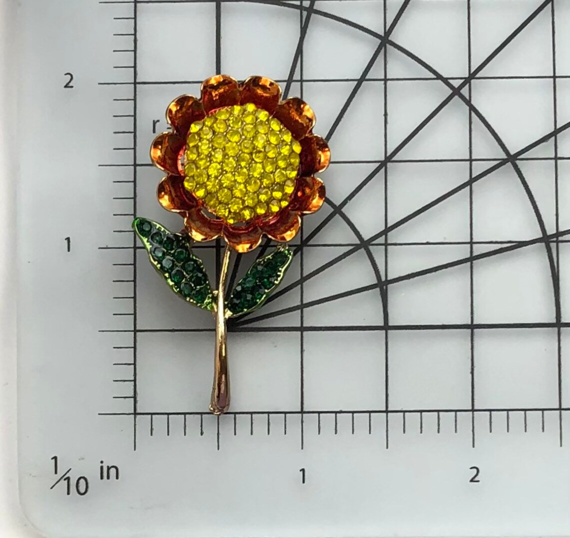Unique sunflower brooch & pendant Etsy