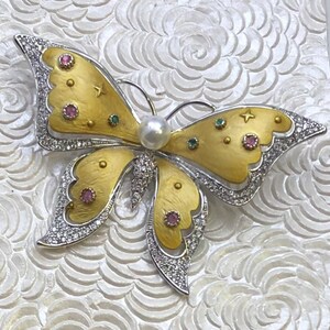 Adorable vintage  style  large butterfly brooch