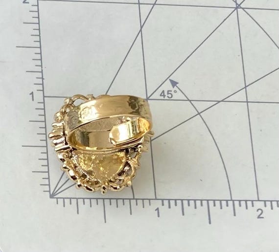 Vintage needle point adjustable ring - image 3