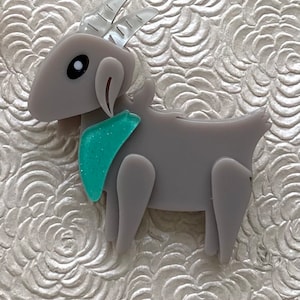 Adorable goat brooch pin