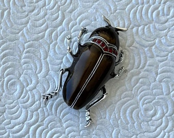 Unique insect beetle brooch