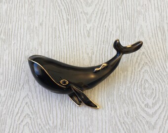 Adorable whale brooch