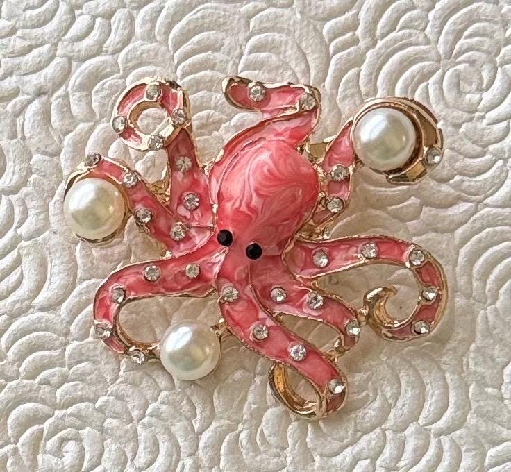 Vintage Octopus Brooch - Etsy