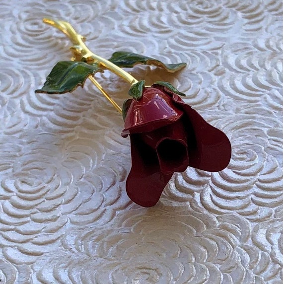 Unique vintage  style rose brooch - image 3