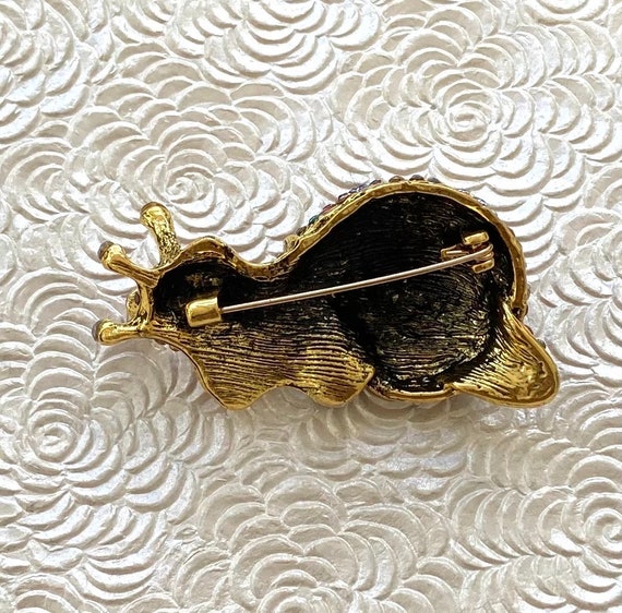 Unique large Snail vintage style brooch - image 3
