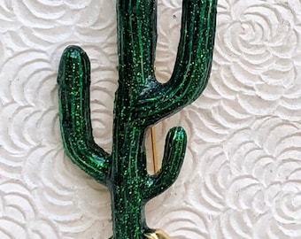 Vintage cactus brooch