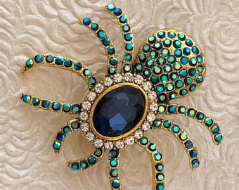 Unique oversized spider /tarantula vintage style brooch