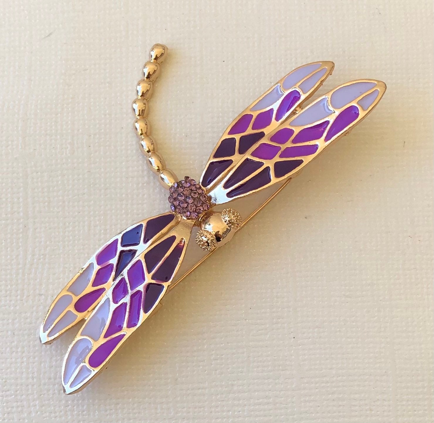 Brosse Strass Libellule Multicolore - Enfant - Anniversaire
